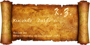 Kuczkó Zalán névjegykártya