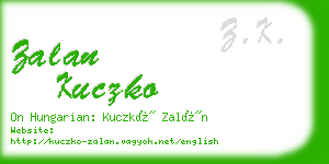 zalan kuczko business card